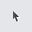 Black pointer cursor next to a small square icon on white background