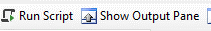 Toolbar with Run Script button and Show Output Pane