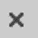 Small gray square button displaying a black X icon