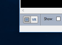 Window corner with a button labeled VR and a Show: label with an empty checkbox