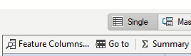Small toolbar with 'Feature Columns...' button and a 'Single' view toggle