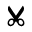 Black scissors icon