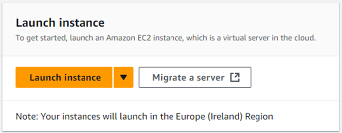AWS EC2 Launch instance screen: Launch instance button; Name DockerEngineLinux; Ubuntu AMI; g4dn.xlarge; key pair arivisEC2
