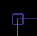 Two overlapping rounded-corner square outlines, one cyan-blue and one purple, offset on a dark navy background.