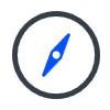 Free Mode icon: blue compass needle inside dark gray ring