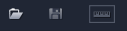 Tool Bar with folder, floppy disk and keyboard icons on dark background