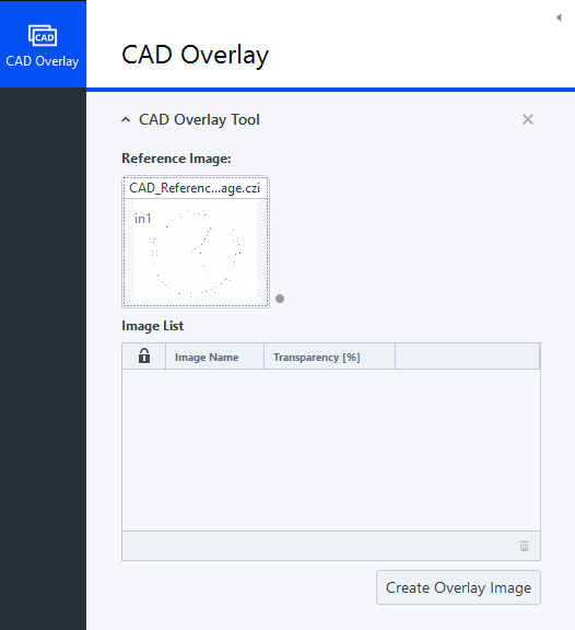 CAD Overlay window showing dashed CAD circle and rotated rectangular overlay with central circular pad