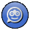 Screenshot of Microscopy Copilot help text listing limitations with a blue circular assistant icon