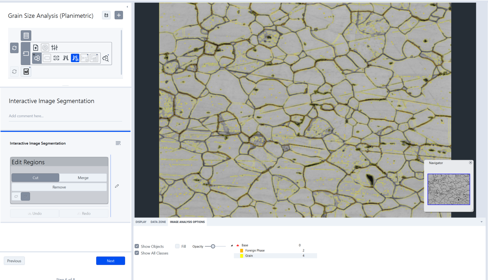 Grain Size Analysis - Planimetric Method