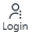 Person outline icon above text Login