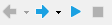 Row of five blue control icons: left arrow, small diamond, hollow right triangle, solid right triangle, gray square