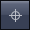 Blue square icon with white crosshair and central dot