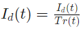 Detrended signal I_d(t) = I(t) / Tr(t)